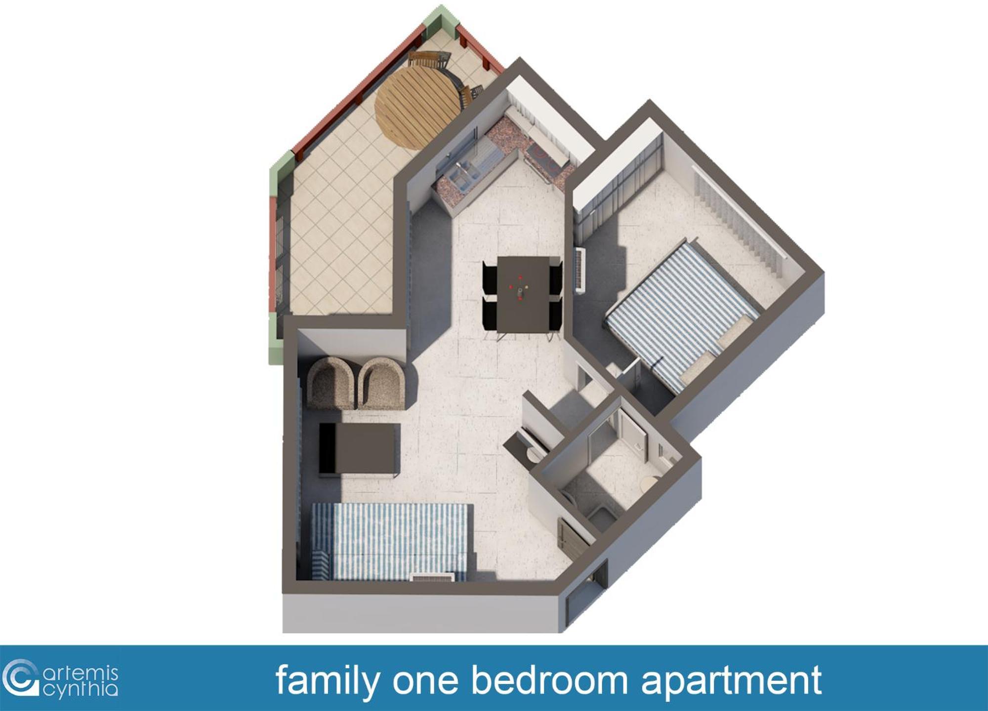 Artemis Cynthia Complex Apartman Paphos Szoba fotó